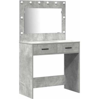 vidaXL Mesa De Tocador Con Caj&oacute;n 2 Pcs Gris 78.5 X 41 X 135 Cm Vidaxl