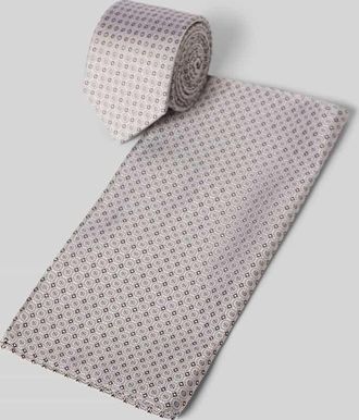 Prince Bowtie Krawatte und Einstecktuch im Set aus Seide in Sand, Gr&ouml;&szlig;e 1