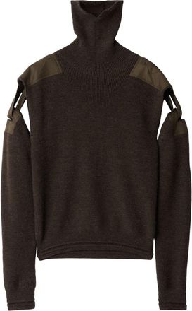 Burberry detachable-sleeve wool jumper - men - Wool - M - Green