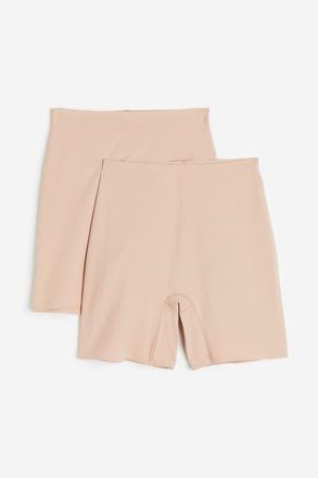 H&M 2-pack bike shorts in Light Beige at Nordstrom, Size X-Large