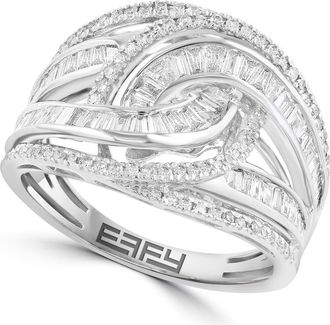 Effy 14K White Gold Diamond Knot Ring in 14K Gold at Nordstrom, Size 7