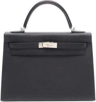 Herm&egrave;s Borsa Kelly con manico 32 - Nero