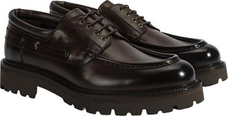 Desa Man Casual Lace-Ups - Leather Upper, Round Toe, Flat Sole, Breathable | Brown - 40