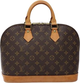 Louis Vuitton Alma Brown Canvas Handbag (Pre-Owned)