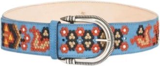 Etro Cintur&oacute;n Piel Bordados - Dames - Riemen - Veelkleurig - M - Leer - Accessoires