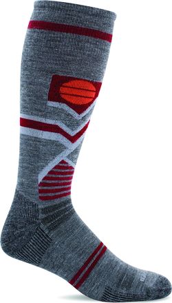 Sockwell Mens Snow Peak Moderate Graduated Compression Sock, Grey - L/XL