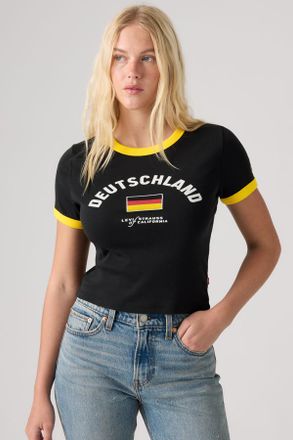 Levi's T-shirt Ringer da donna Levis Germania - Donna - 2XS - Nero / X Deutschland