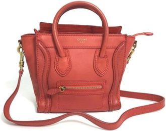 Celine Pre-owned Mini Bags, female, Red, Size: ONE SIZE Pre-owned Leather Mini Bag