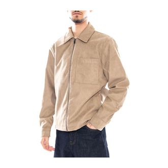 Only & Sons Rick Faux Suede Jacket - Heren - Zomerjassen - Beige - L - Su&egrave;de - Jassen