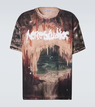 Acne Studios Embellished printed cotton jersey T-shirt