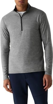 Greyson Guide Sport Quarter Zip Pullover in Light Grey Heather at Nordstrom, Size Xx-Large