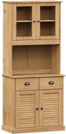 vidaXL Vidaxl - Aparador Alto Vigo Madera Maciza De Pino 78x40x175 Cm