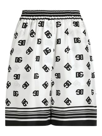 Dolce & Gabbana DNA silk shorts - women - Silk - 40 - White