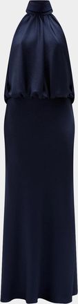 Amsale Blouson Halter Gown