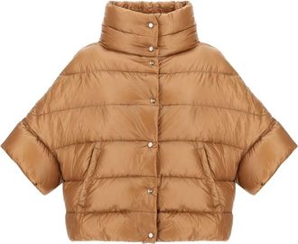 Herno Piumino - Dames - Bodywarmers - Bruin - S - Leer - Jassen