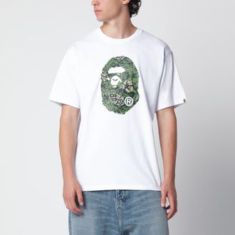 A Bathing Ape T-shirt bianca con stampa mimetica