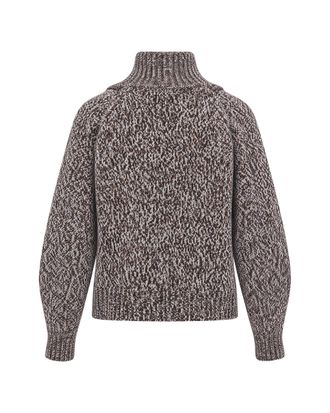 Sessun High-Neck RWS Certified Wool Sweater - Brown