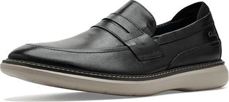 Clarks Brantin Loafer Mens Dress Flat Shoes Black Leather : 10.5 D - Medium