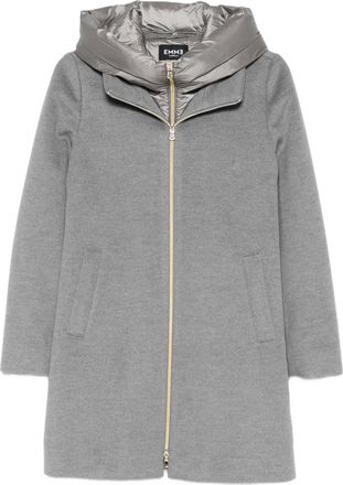 Marella Cappotto monopetto Bacio con cappuccio - Grigio