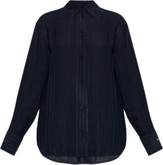 Victoria Beckham Pyjama Shirt - Dames - Overhemden - Blauw - 2XS - Overhemden