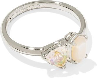 Kendra Scott Tatum Band Womens Ring Womens Ring Silver Neutral Mix : 7, Brass