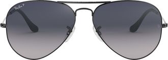 Ray-Ban 62mm Polarized Oversize Pilot Sunglasses in Gunmetal at Nordstrom