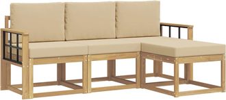vidaXL Conjunto De Sof&aacute;s De Exterior 4 Uds. Vidaxl