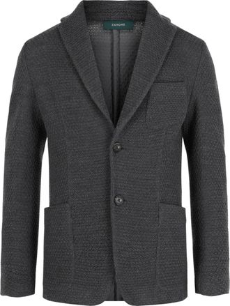 Slowear Zanone Single-Breasted Slim Fit Wool Blazer