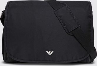 Emporio Armani Borsa maternit&agrave; da bambino in nylon con logo Eagle e fasciatoio