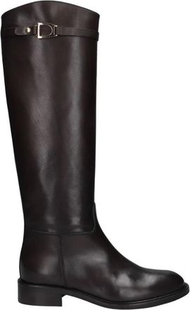Lina Locchi Schoenen, Dames, Bruin, 38 EU, Leer, Mw 074 Hoge Laarzen