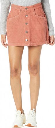 Free People Ray Cord Miniskirt In Myrrh