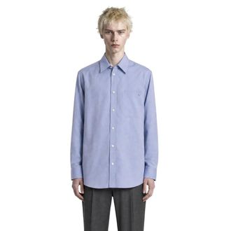 Valentino Heren, Overhemden, Blauw, Maat: XL Katoen