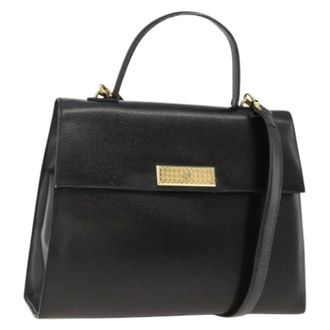 Dior Pre-owned Handbags, female, Black, Size: ONE SIZE Pre-owned Vintage Leather Hand Bag