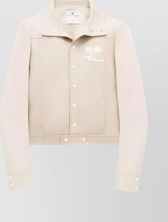 Courrèges ribbed stretch-cotton blazer slit pockets