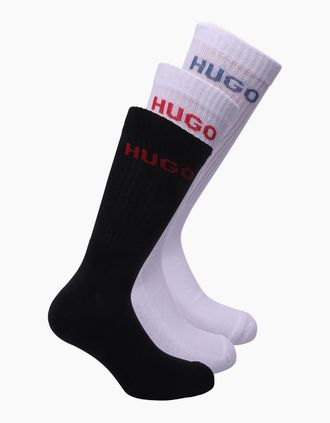 HUGO BOSS Mens 6 Pack of Quarter-Length Socks - Multi - Size: 6/5.5/7/6.5/7.5/8