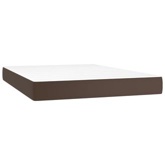 vidaXL Vidaxl - Colch&oacute;n Muelles Ensacados Cuero Sint&eacute;tico Marr&oacute;n 140x190x20 Cm