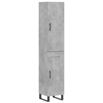 Berkfield Home Highboard Concrete Grey 34.5x34x180 cm Engineered Wood