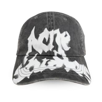 Acne Studios Caps, unisex, Black, Size: ONE SIZE Gothic Logo Cap