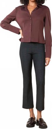 Avenue Montaigne Leo Flare Cut Pants In Window Pane