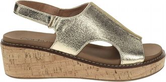 Corkys Footwear Womens Volta Crinkle Sandal In Gold