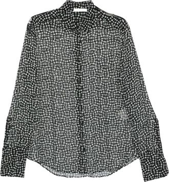 Fendi Crazy Dama Georgette overhemd - Dames - Blouses & Shirts - Zwart - Maat: XS Zijde