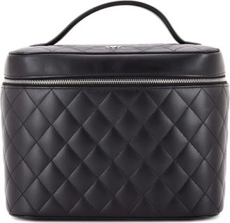Chanel Classic Vanity Case Quilted Lambskin Large pouch - Nero