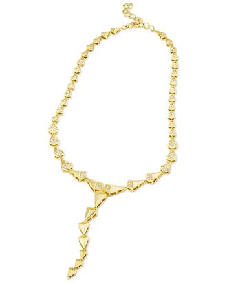 Savvy Cie Jewels 14K Plated Cz Drop Necklace