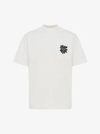 Genti Floral Embroidery T-shirt | Off White
