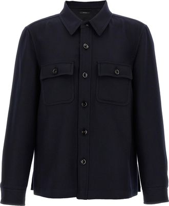 Tom Ford Blue Wool Mens Blouse