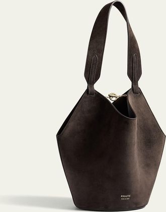Khaite Lotus Mini Suede Tote Bag