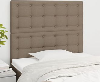 vidaXL Cabeceros 2 Unidades Tela Gris Taupe 80x5x78/88 Cm Vidaxl
