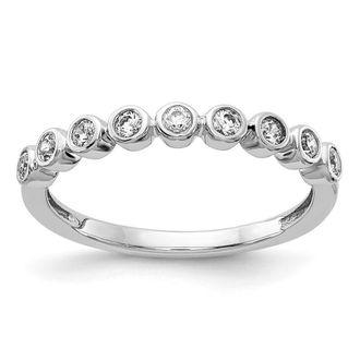 Diamond2Deal 14k Gold Lab Grown Diamond Wedding Band Ring 1/4Ct Clarity- VS Color- G-H