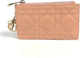 Dior Tweedehands leren portemonnees - Dames - Vintage Accessoires - Roze - ONE Size - Vintage