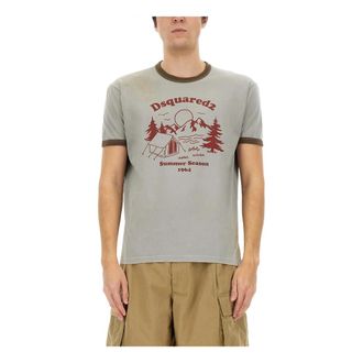 Dsquared2 T-Shirts, male, Gray, Size: S Cool Fit Tee
